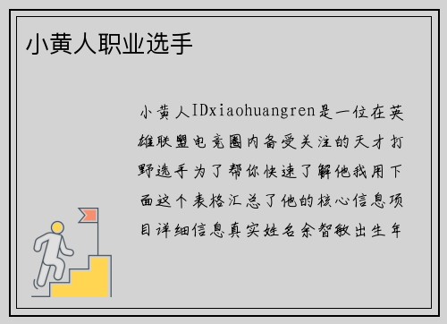 小黄人职业选手